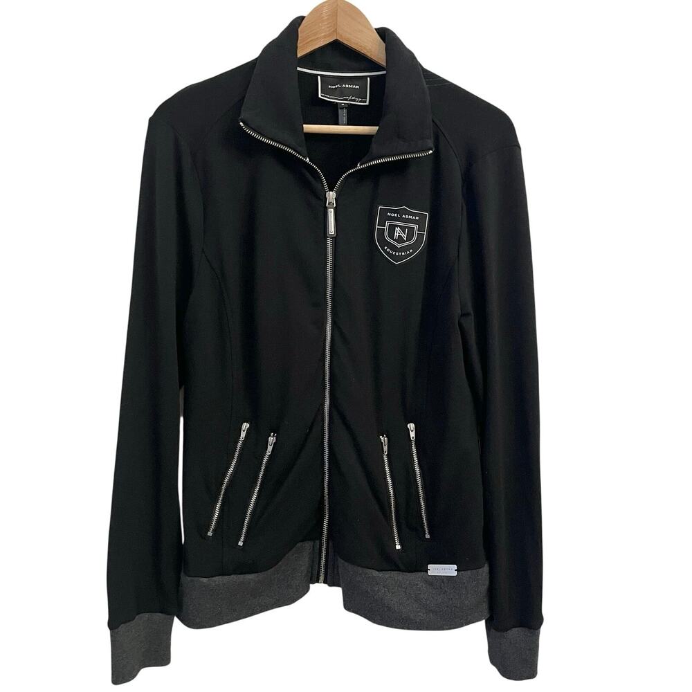 Noel Asmar Womens Jacket M Full Zip Equestrian Riding Organic Cotton Tencel Logo